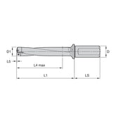 Indexable Drills • Top Cut 4 • 5 x D • SLR Shank • Metric - Big-tools Industrial Supply Tools for Metal Cutting